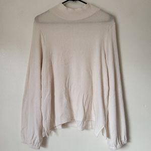 Madewell Puff-Sleeve Mockneck Top